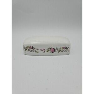Vintage Butter Dish "LID ONLY" Pink Roses Ceramic Stoneware